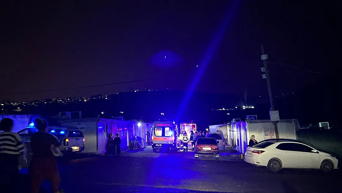 Battalgazi’de Konteyner Kentte Korkutan Yangın