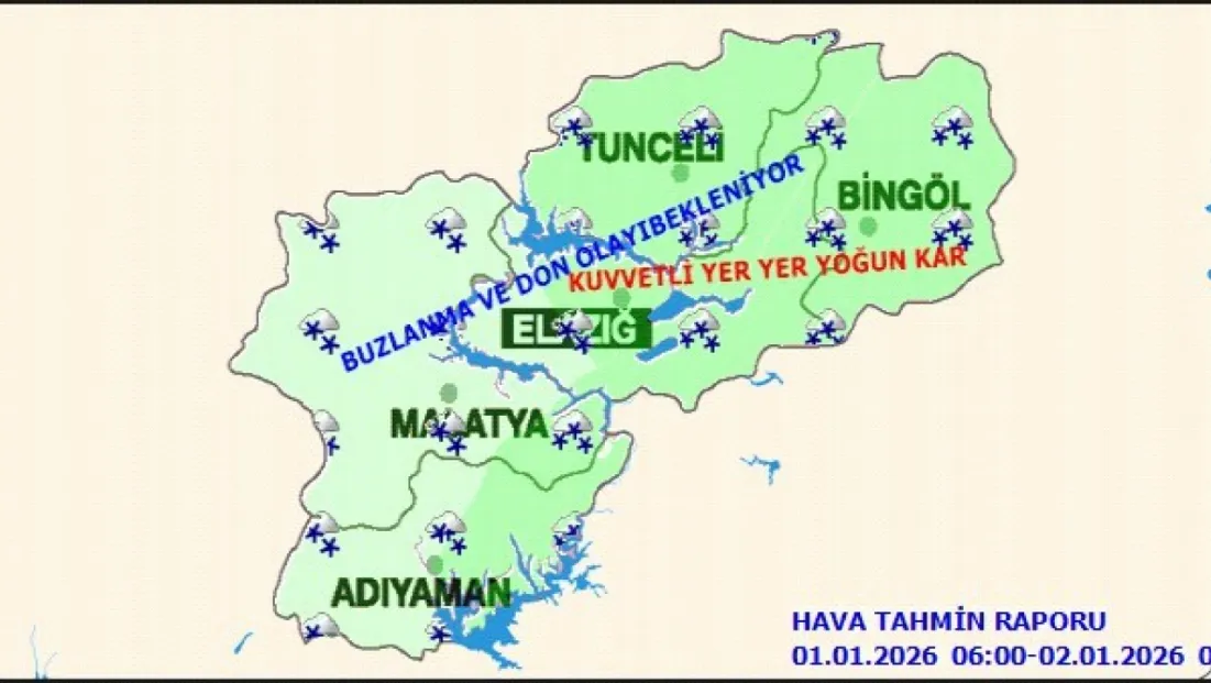 Malatya’da Kuvvetli Kar ve Fırtına Uyarısı: Tedbirli Olun