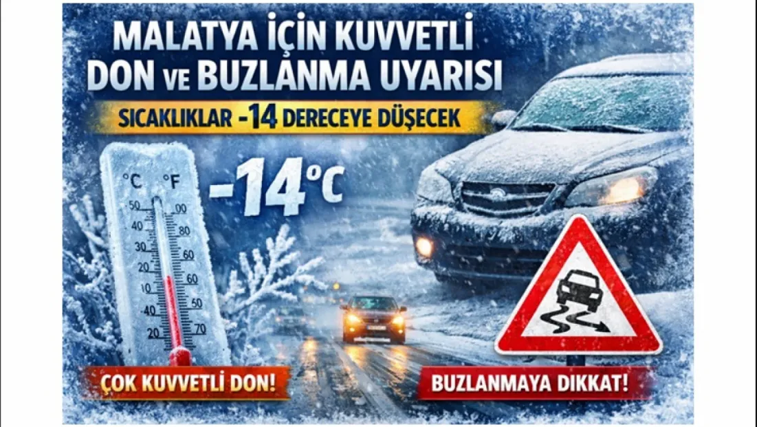 Meteoroloji Uyardı: Malatya’da Çok Kuvvetli Don Geliyor