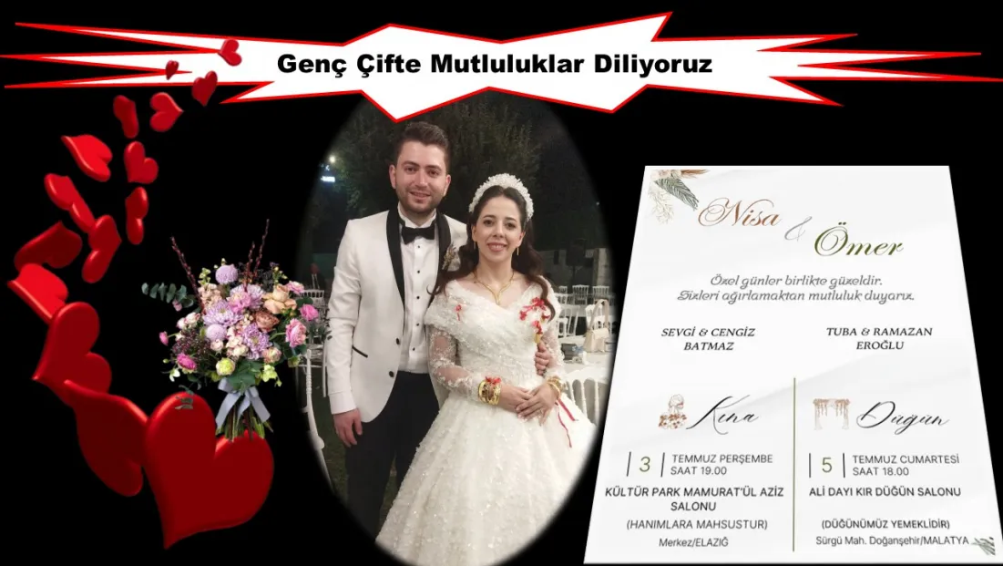 Nisa Batmaz ile Ömer Eroğlu, Kır Düğün Salonunda, mutluluğa yürüdüler.