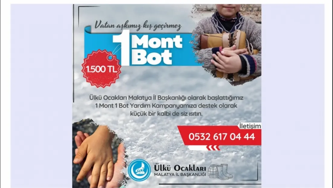 Ülkü Ocakları Malatya'dan '1 Mont 1 Bot' Yardım Kampanyası