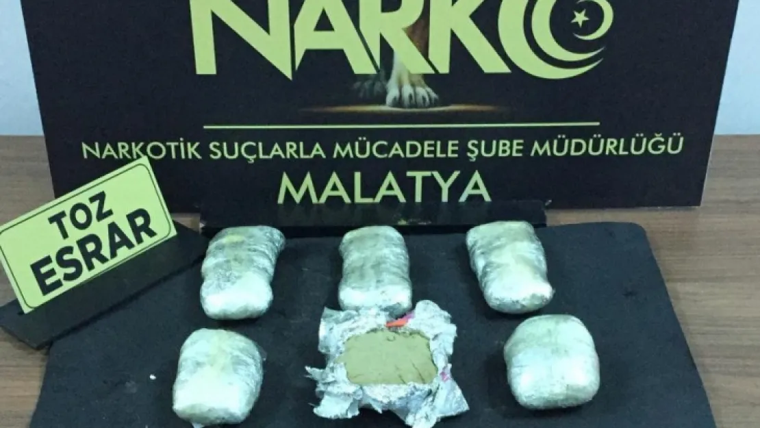 1 kilo 85 gr Toz Esrar maddesi  ele geçirildi