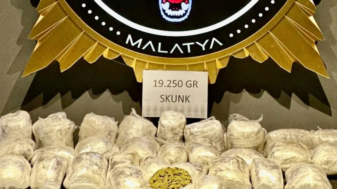 19 kg 250 gr SKUNK Maddesi ele geçirildi