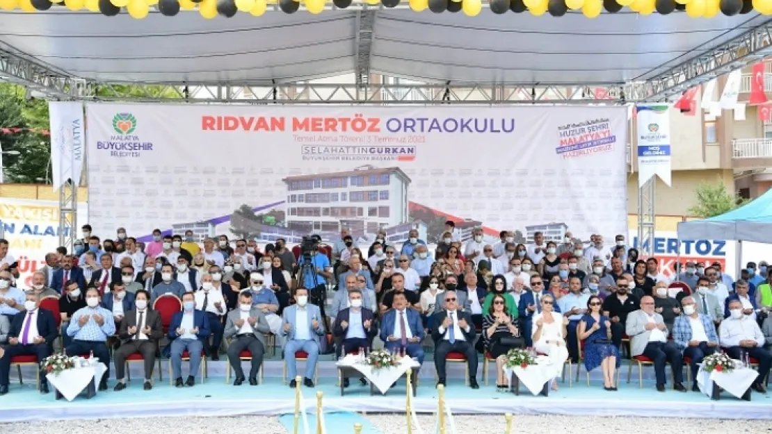 24 Derslikli Rıdvan Mertöz Ortaokulu Temel Atma Töreni Yapıldı