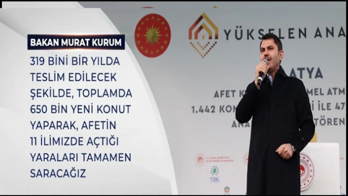 Afetin 11 ilimizde açtığı yaraları tamamen saracağız