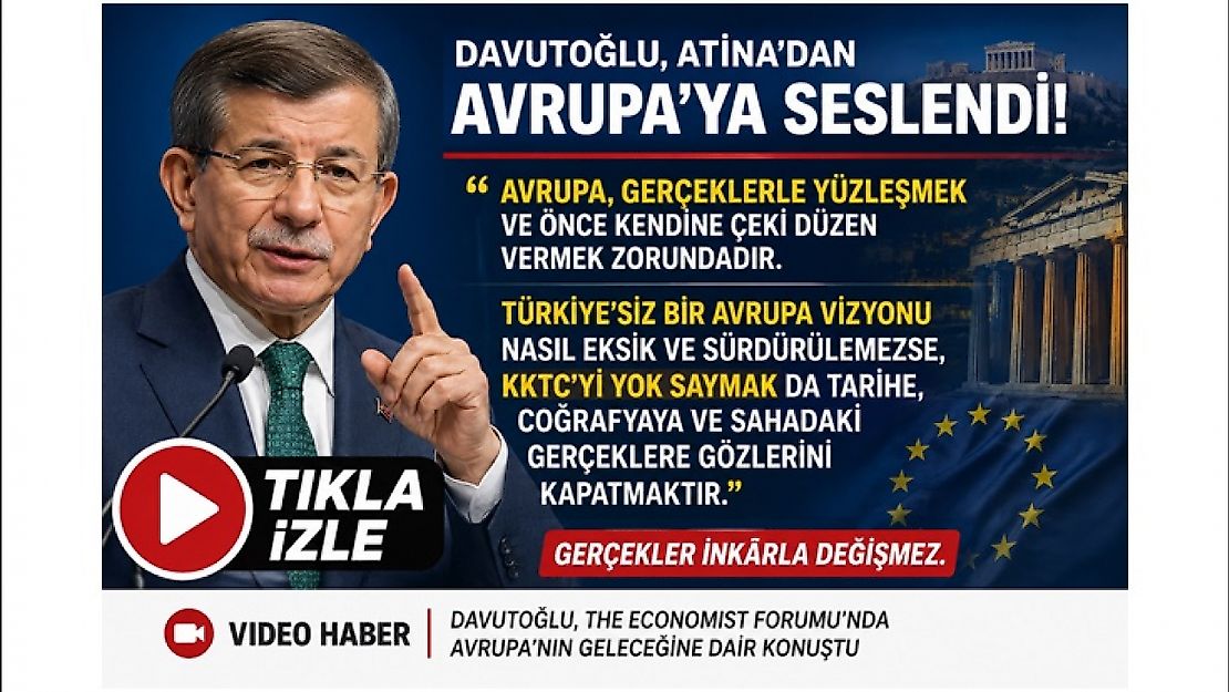 Ahmet Davutoğlu: 'KKTC'yi Yok Saymak Gerçekleri Değiştirmez'