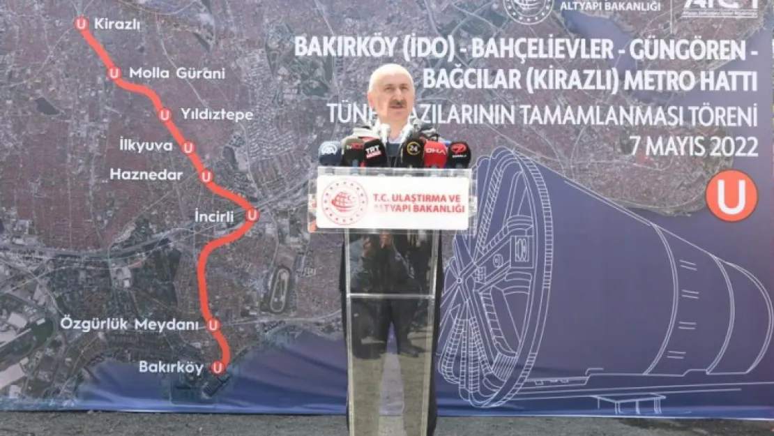 Bakırköy Kirazlı Metro Hattının Yüzde 70'i Tamamlandı