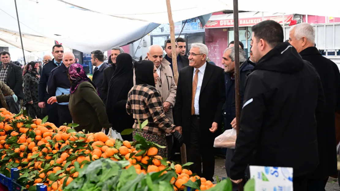 Başkan Güder, Pazar Esnafını Ziyaret Etti