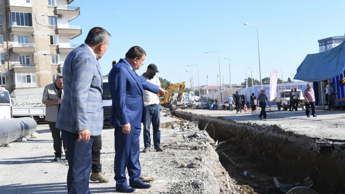 Başkan Gürkan, Altyapı çalışmalarını yerinde inceledi