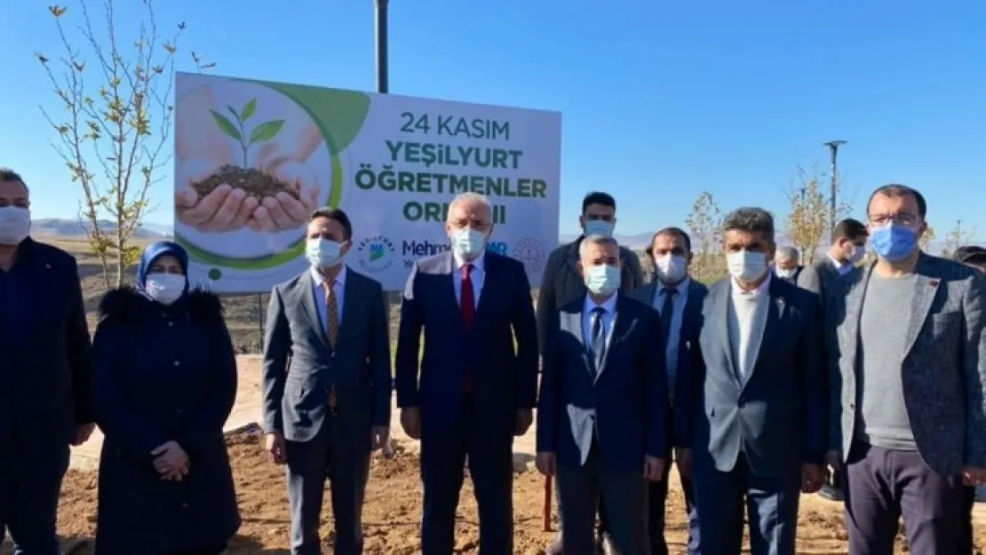 Beylerderesi Şehir Parkı Millet Bahçesine ' 24 Kasım Yeşilyurt Öğretmenler Ormanı' Kuruldu