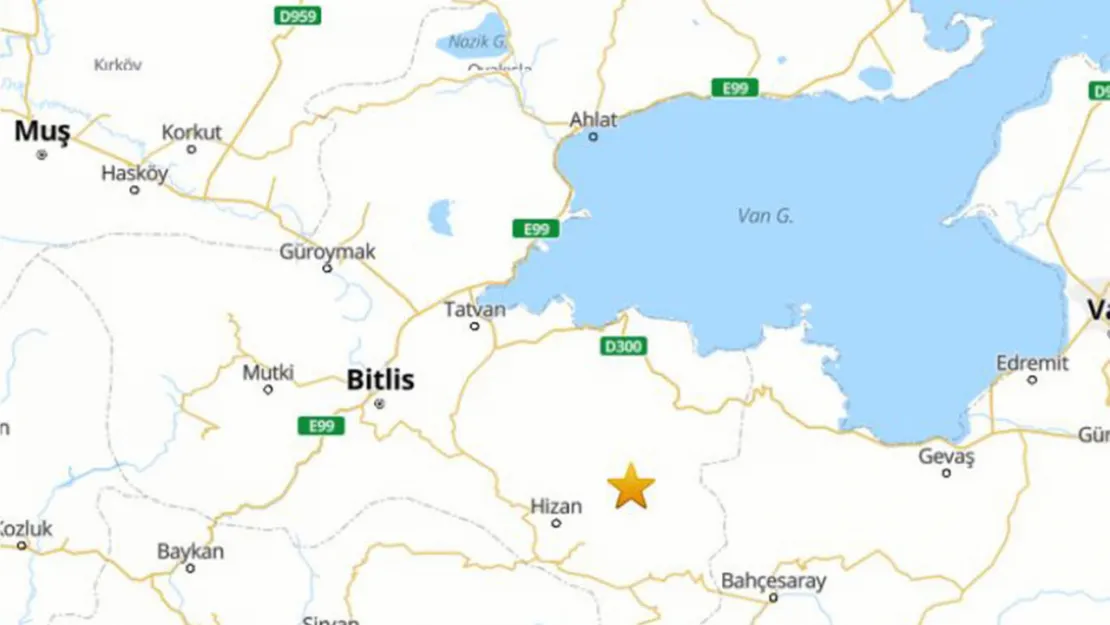 Bitlis'te 4,5 büyüklüğünde kokutan deprem