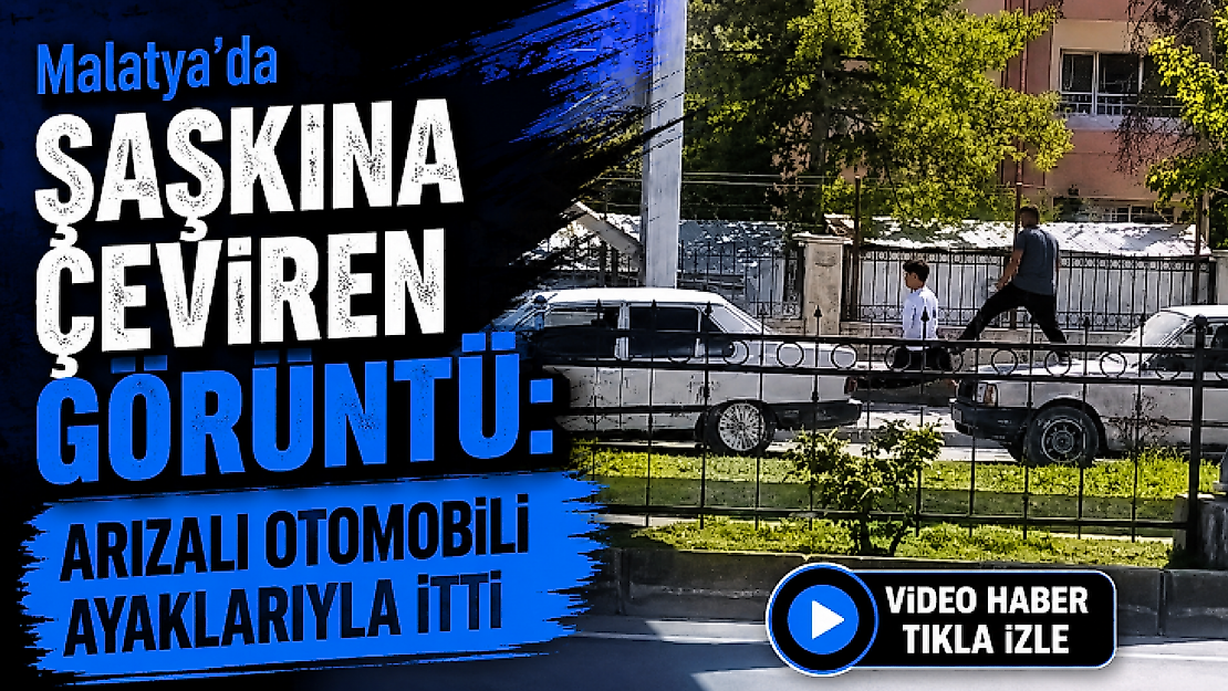 Çevreyolunda Tehlikeli Taşıma Yöntemi! Otomobili Ayaklarıyla İtti