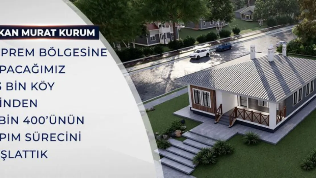 Deprem Bölgesinde Yapımına Başlanan Köy Evleri