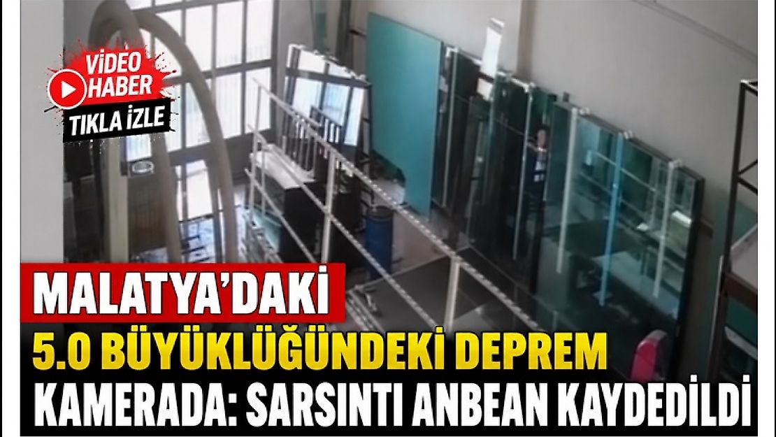 Depremin Şiddeti Güvenlik Kamerasına Yansıdı