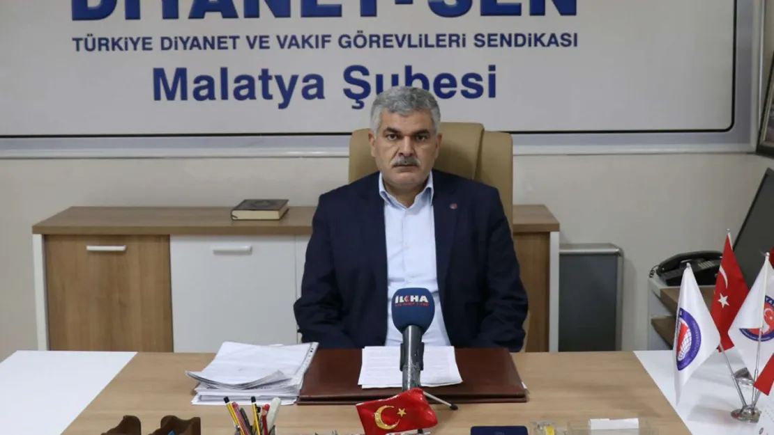 Diyanet-Sen Malatya Şube Başkanı Engin'den üç aylar ve Regaip Kandili mesajı