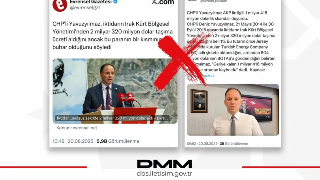 DMM'den Irak-Türkiye Ham Petrol Boru Hattı hakkındaki iddialara açıklama