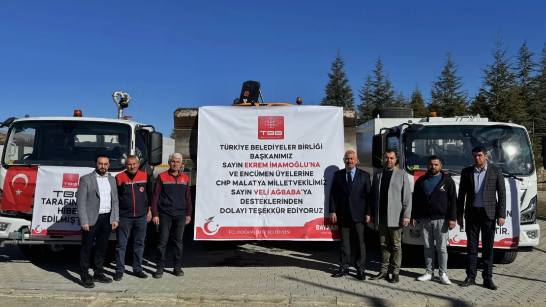 Doğanşehir Belediyesi'ne TBB'den Araç Desteği