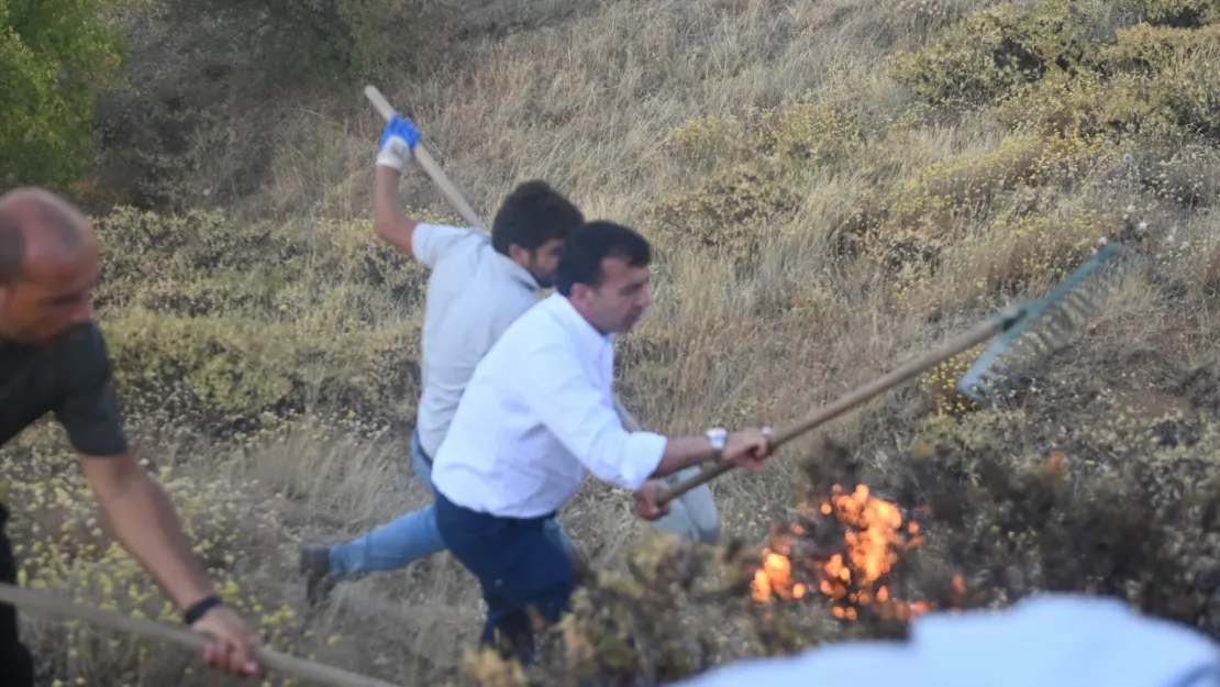 Gündeğer-Yediyol mevkiinde yangın