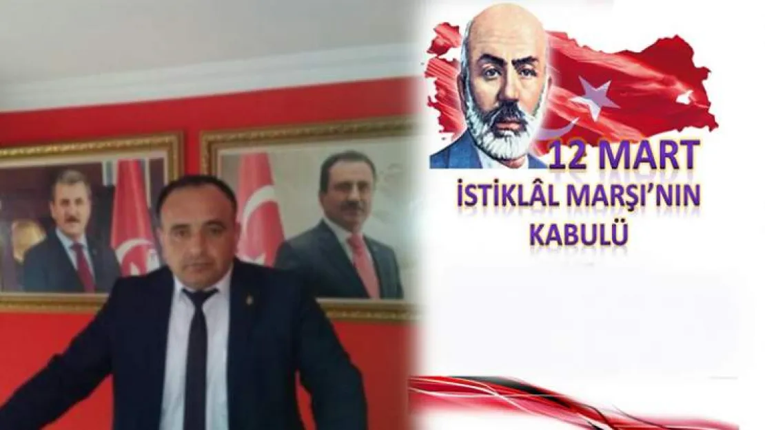 Başkan Altunkaya,İstiklal Marşının Kabülü Mesajı