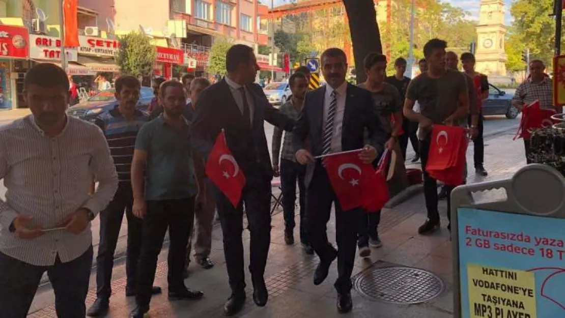 MHP 5 Bin Bayrak Dağıttı