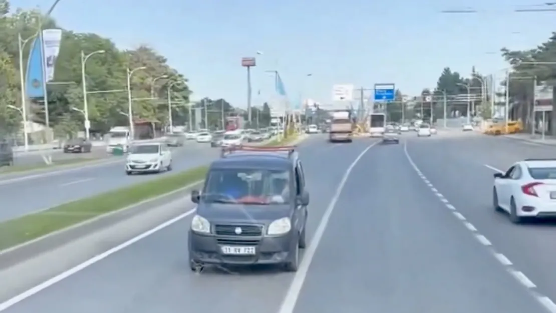 Hatay Plakalı Araç Malatya'da Akıllı Kavşakta Ters Yöne Girdi