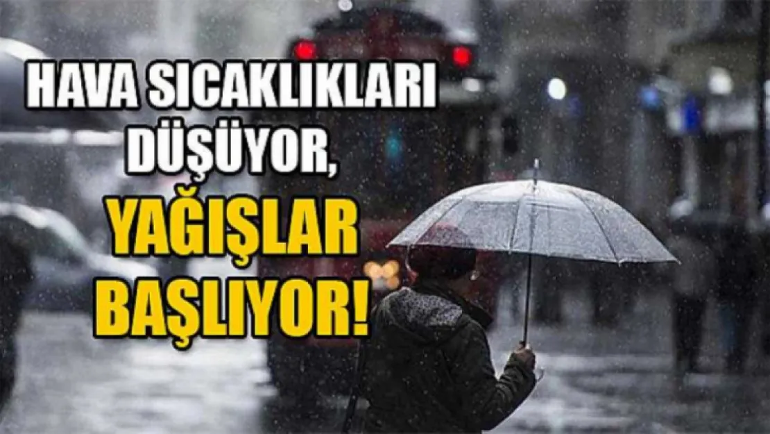 Hava Sıcaklıkları Düşüyor ve Yağışlı Hava Geliyor!