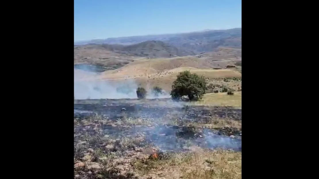 Hekimhan Köylü Köyünde Dağlık Alanda Yangın