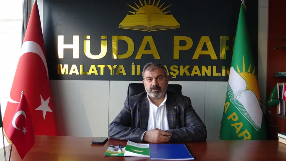 HÜDA PAR Malatya İl Başkanı Sevgili'den sergilenmek istenen ahlak dışı tiyatroya tepki