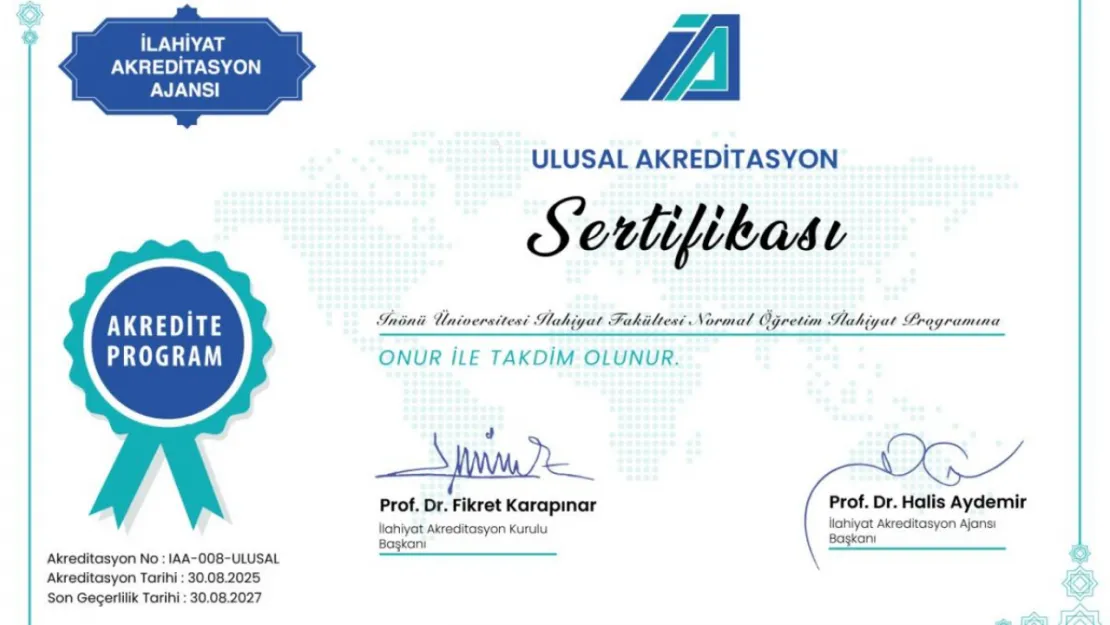 İlahiyat Fakültesinin Akreditasyon Başarısı