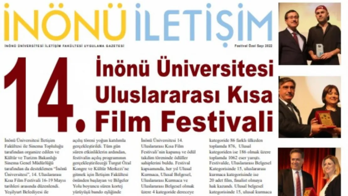 İnönü İletişim Gazetesinin Kısa Film Festivali Özel Sayısı Yayınlandı