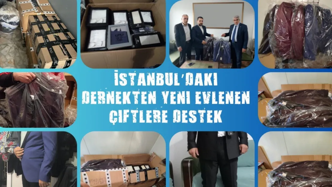 İstanbul'daki Dernekten Yeni Evlenen Çiftlere Destek