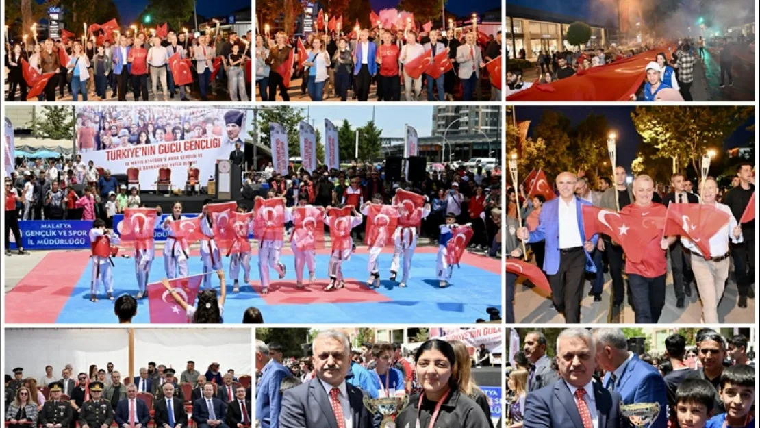 Malatya'da 19 Mayıs Atatürk'ü Anma, Gençlik ve Spor Bayramı Coşkuyla Kutlandı