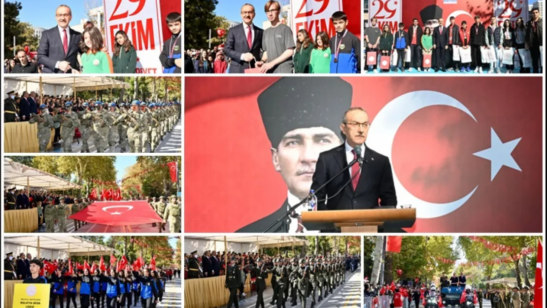 Malatya'da 29 Ekim Cumhuriyet Bayramı'nın 101. Yıl Dönümü Coşkuyla Kutlandı