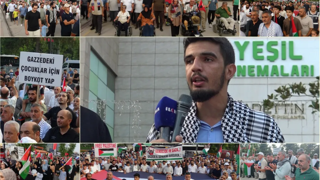 Malatya'da 'Gazze için ses ver' etkinliğinde binlerce kişi bir araya geldi