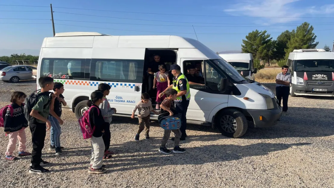 Malatya'da okul servisleri denetlendi