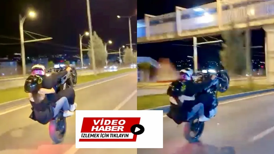 Malatya'da Trafiği Tehlikeye Atan Motosikletli Kamerada