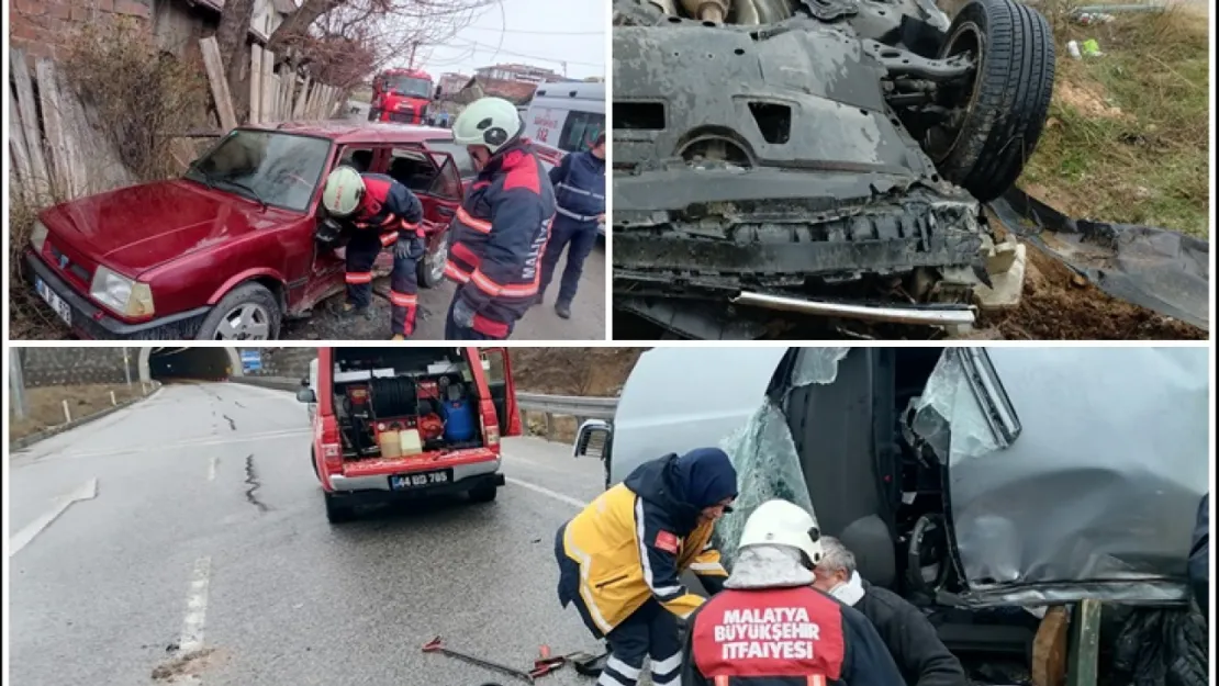 Malatya'da Trafik Kazalarında 7 kişi yaralandı