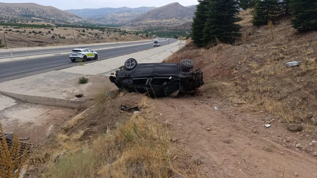 Malatya Hekimhan'da Trafik Kazası: Araç Takla Attı