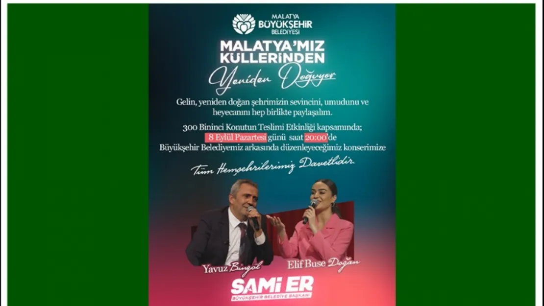 Malatya Küllerinden Yeniden Doğuyor: 300 Bininci Konut Teslimi Etkinliğiyle Büyük Coşku