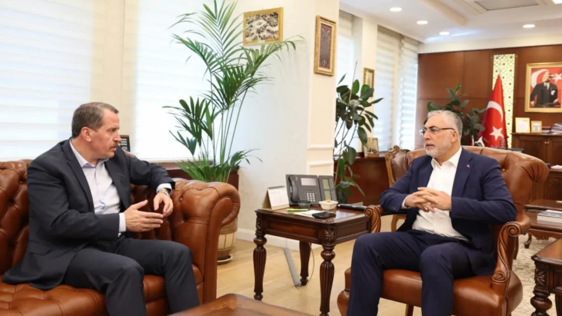 Memur-Sen Genel Başkanı Yalçın, Bakan Işıkhan ile görüştü