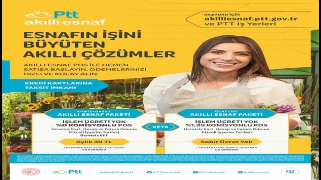 Ptt'den Esnaf Ve Girişimcilerin İşini Büyüten Akıllı Çözümler