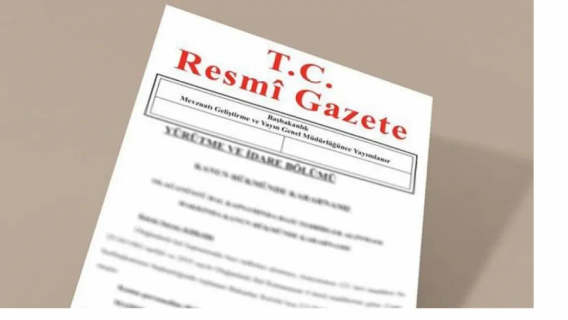 Resmi Gazete'de bugün