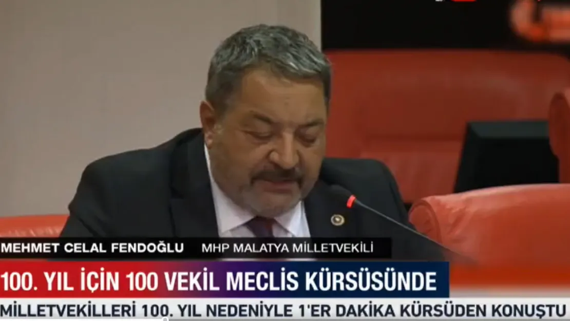 TBMM'de 100. Yıl Konuşmasında Fendoğlu'ndan 'sonsuz bağlılık' mesajı