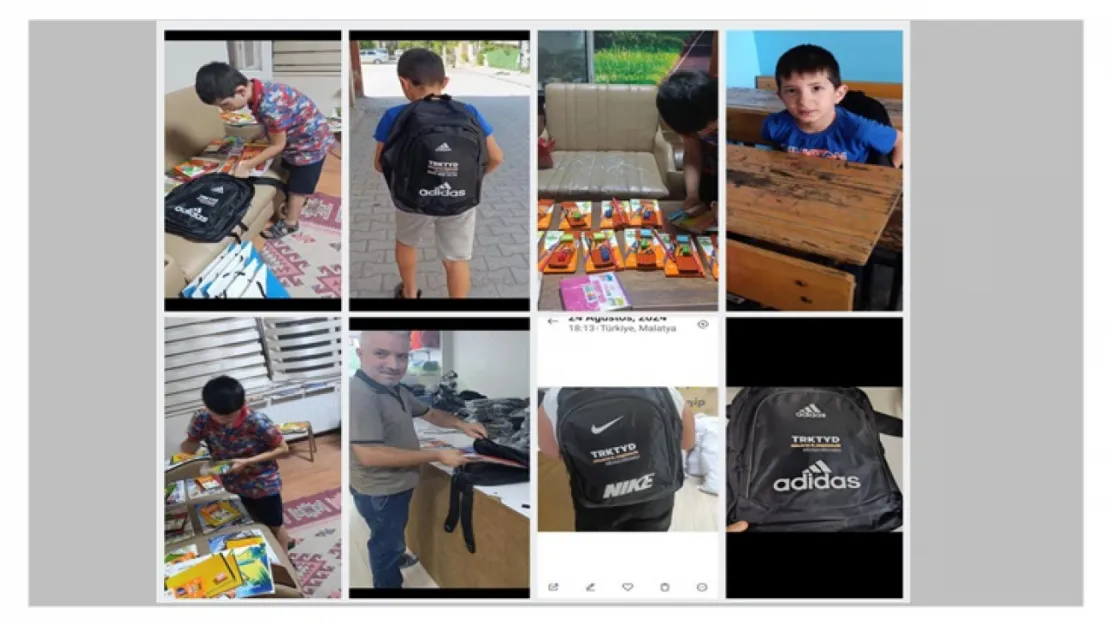 TRKTYD Malatya'dan 3 Bin Öğrenciye Kırtasiye Desteği