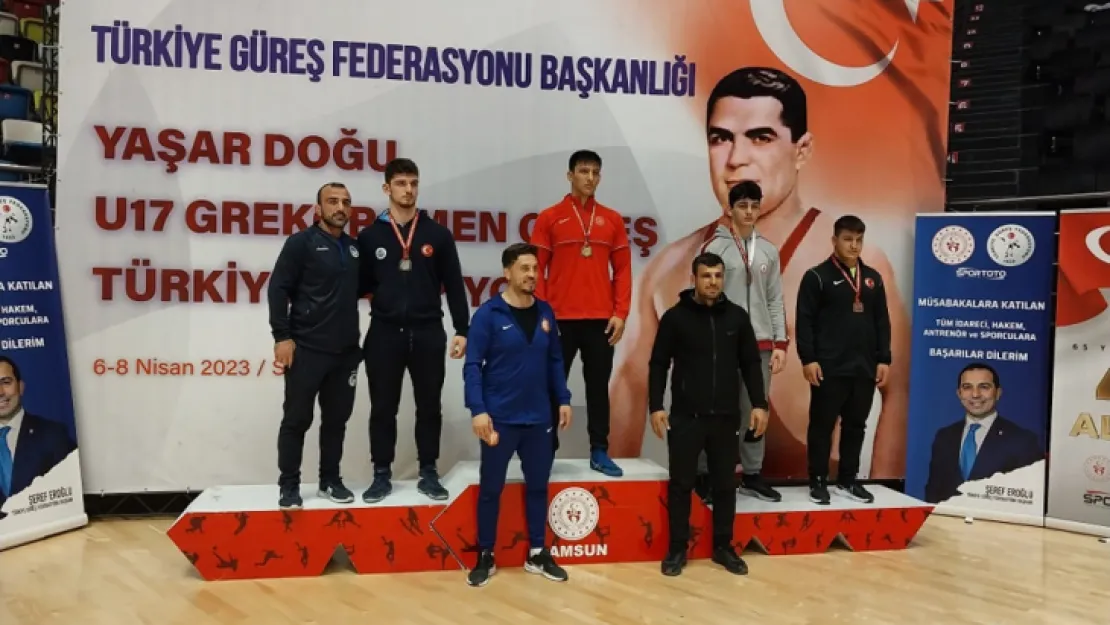 U17 Grekoromen Güreş Türkiye şampiyonasında Bozbağ Türkiye şampiyonu oldu