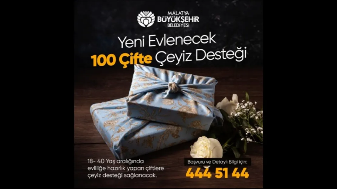 Yeni Evlenecek 100 Çifte Çeyiz Desteği