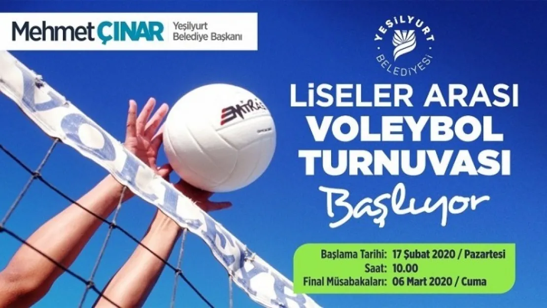 Yeşilyurt Belediyesi Liselerarası Voleybol Turnuvası 17 Şubat'ta Başlayacak