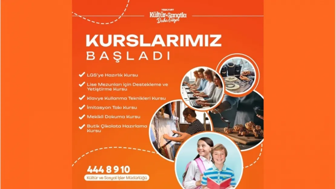 Yeşilyurt Belediyesi Yeni Meslek Edindirme Kursları Açtı