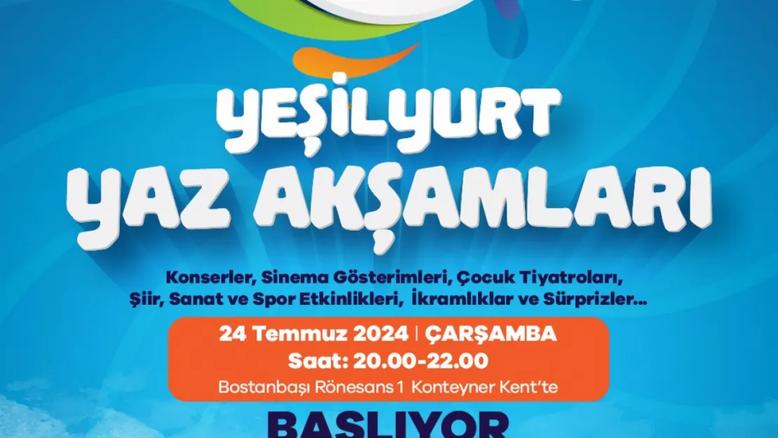 Yeşilyurt'ta Yaz Akşamları Renkli Programlarla Hareketleniyor