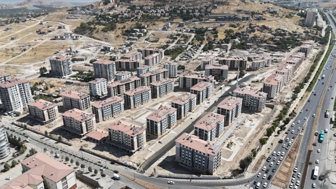 Yıldıztepe'de inşası süren TOKİ konutlarında sona yaklaşıldı